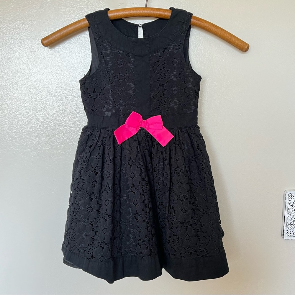 Genuine Kids By Oshkosh Black Lace Girl Dress size 3T